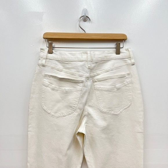 Women's White Flare Jeans - Picture 5 of 6